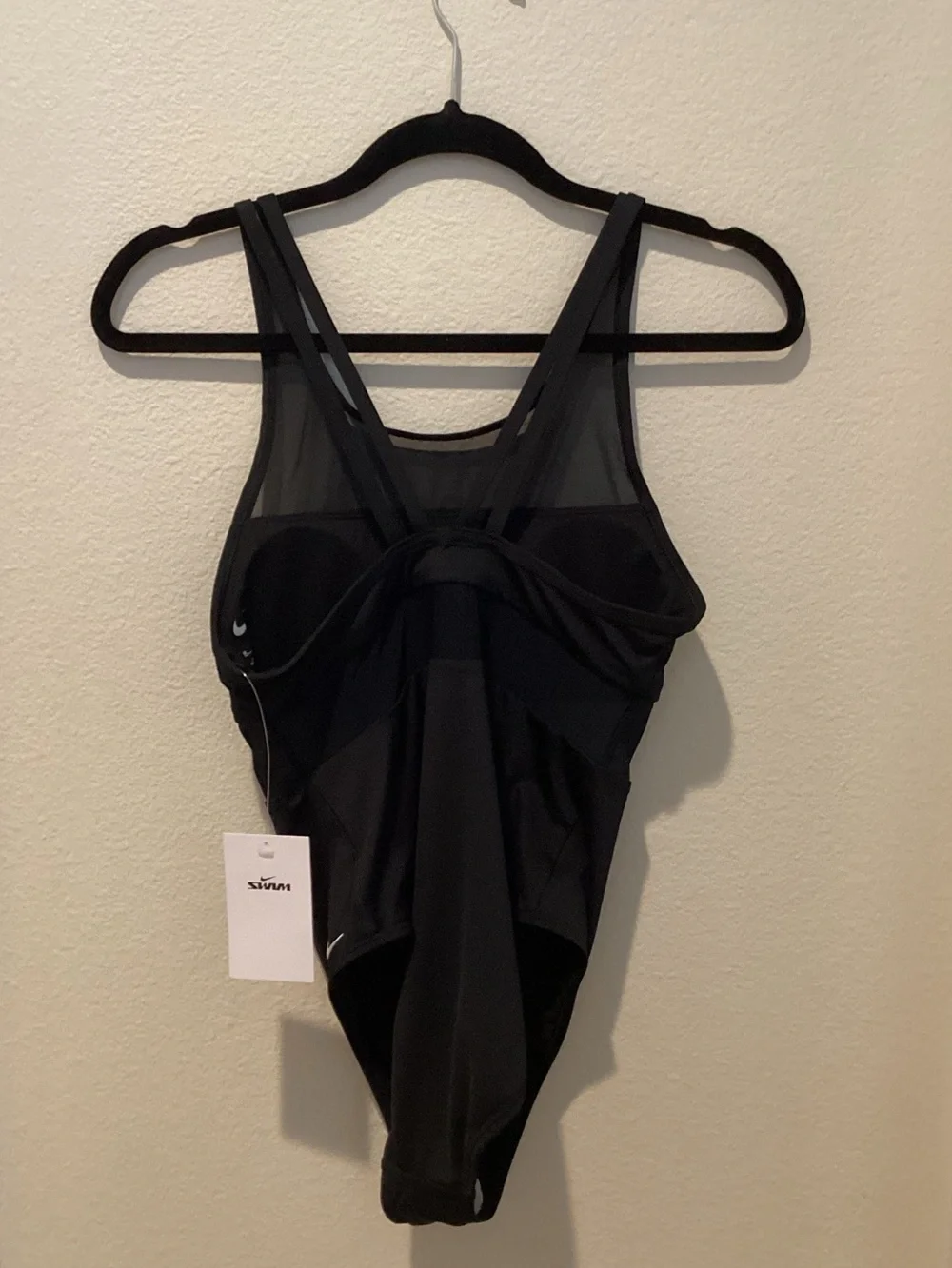 Nike Black Mesh-Panel Women's One-Piece Swimsuit